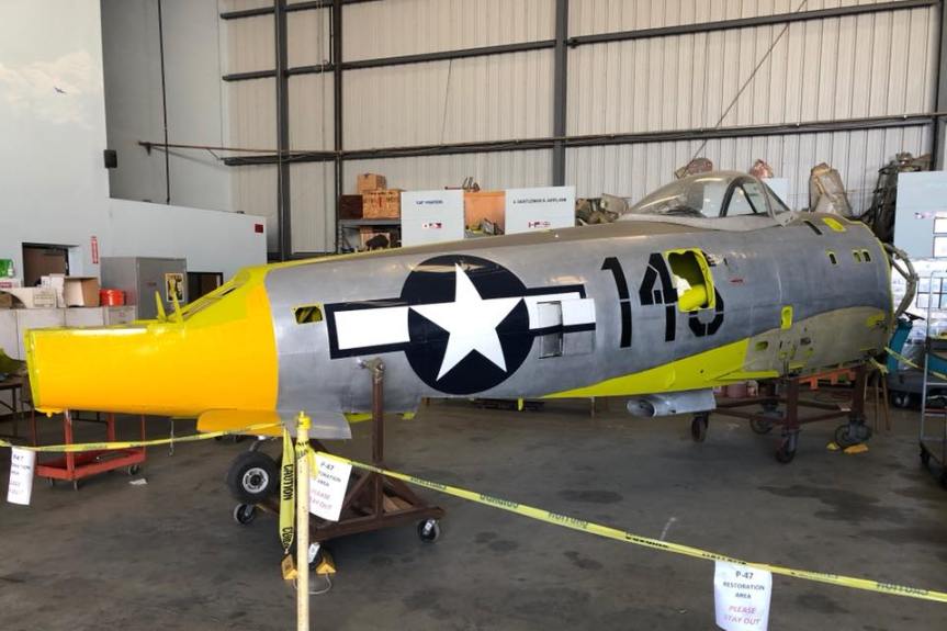 Southern California CAF unit begins work on the P-47